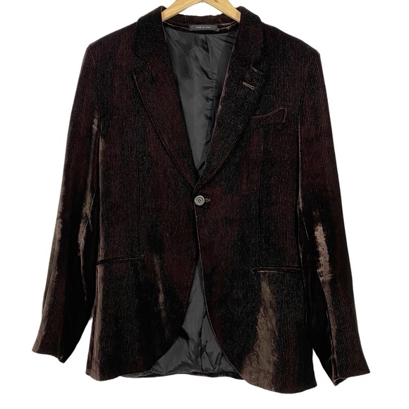 ARMANI COLLEZIONI Velvet Corduroy Dinner Jacket Brown - Picture 4 of 11